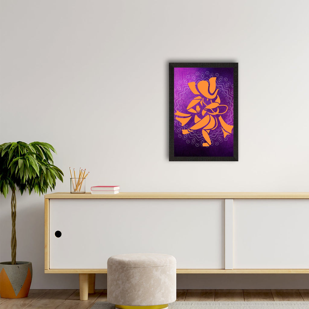 Lord Ganesha Satin Matt Texture UV Art Painting Kafalo