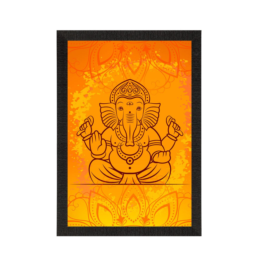 Lord Ganesha Satin Matt Texture UV Art Painting Kafalo