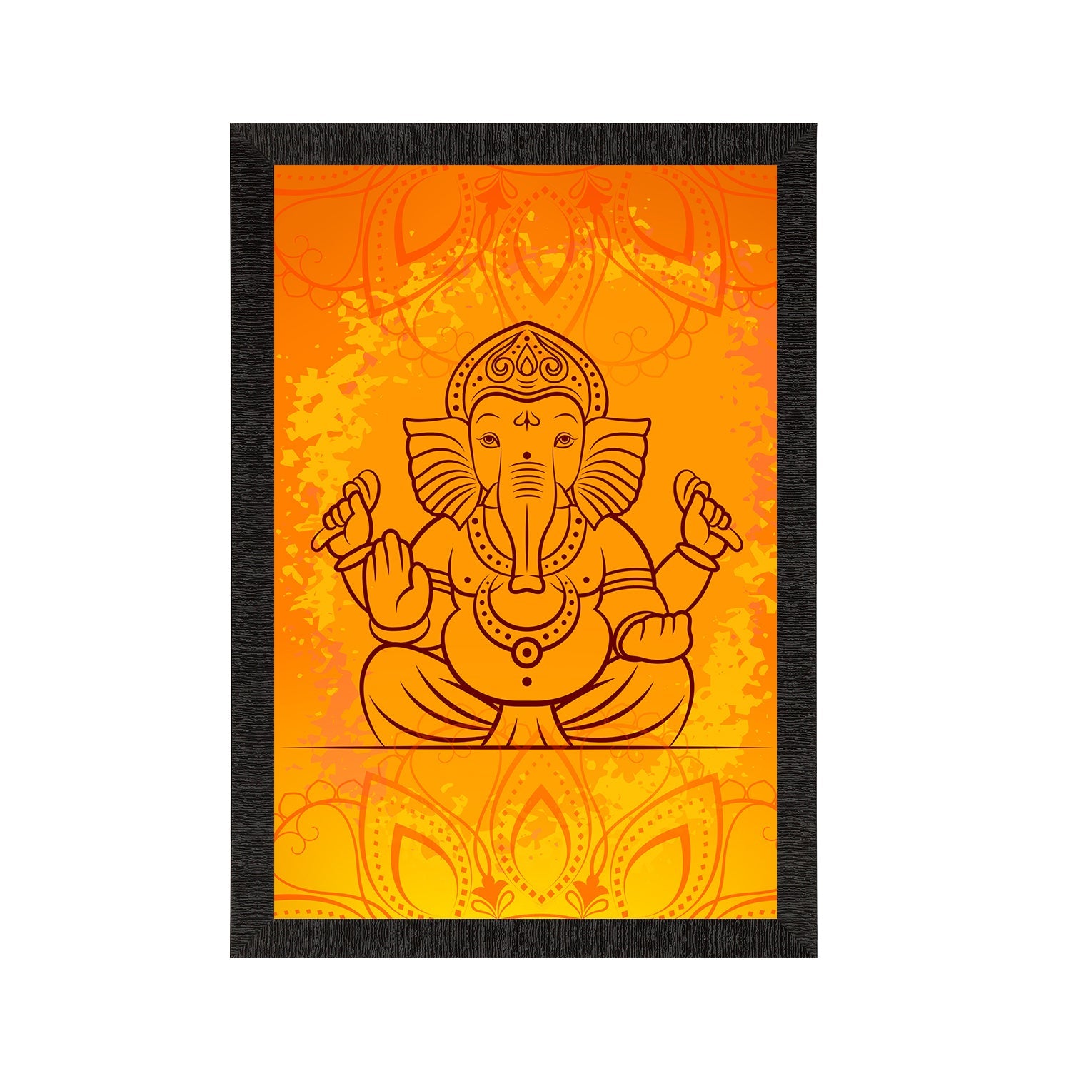 Lord Ganesha Satin Matt Texture UV Art Painting Kafalo