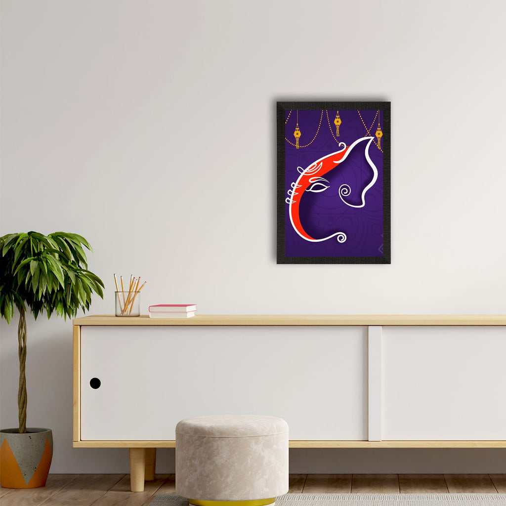 Lord Ganesha Satin Matt Texture UV Art Painting Kafalo