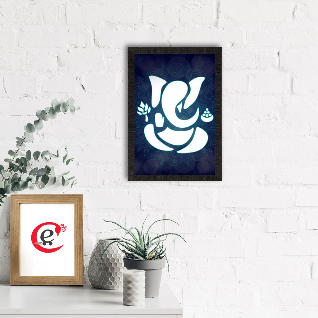 Lord Ganesha Satin Matt Texture UV Art Painting Kafalo