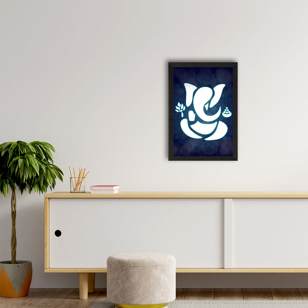 Lord Ganesha Satin Matt Texture UV Art Painting Kafalo