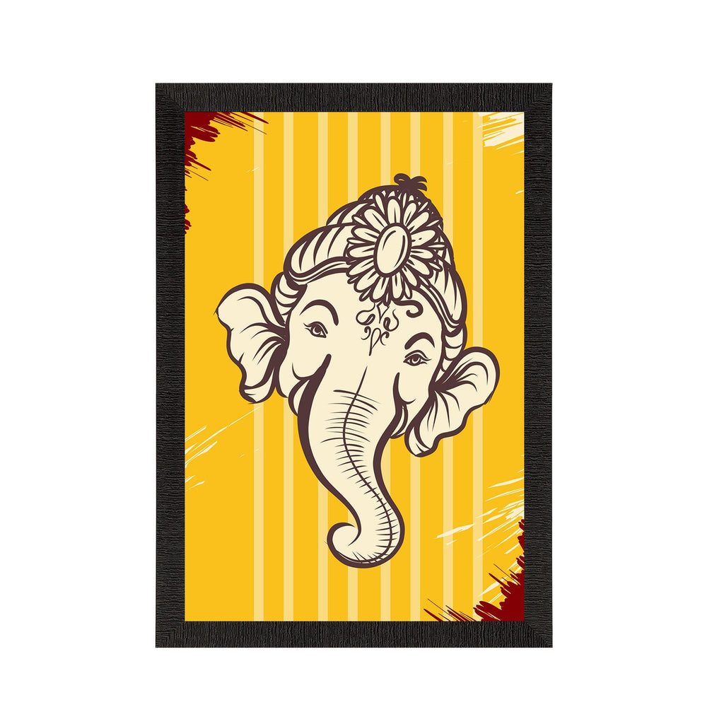Lord Ganesha Satin Matt Texture UV Art Painting Kafalo