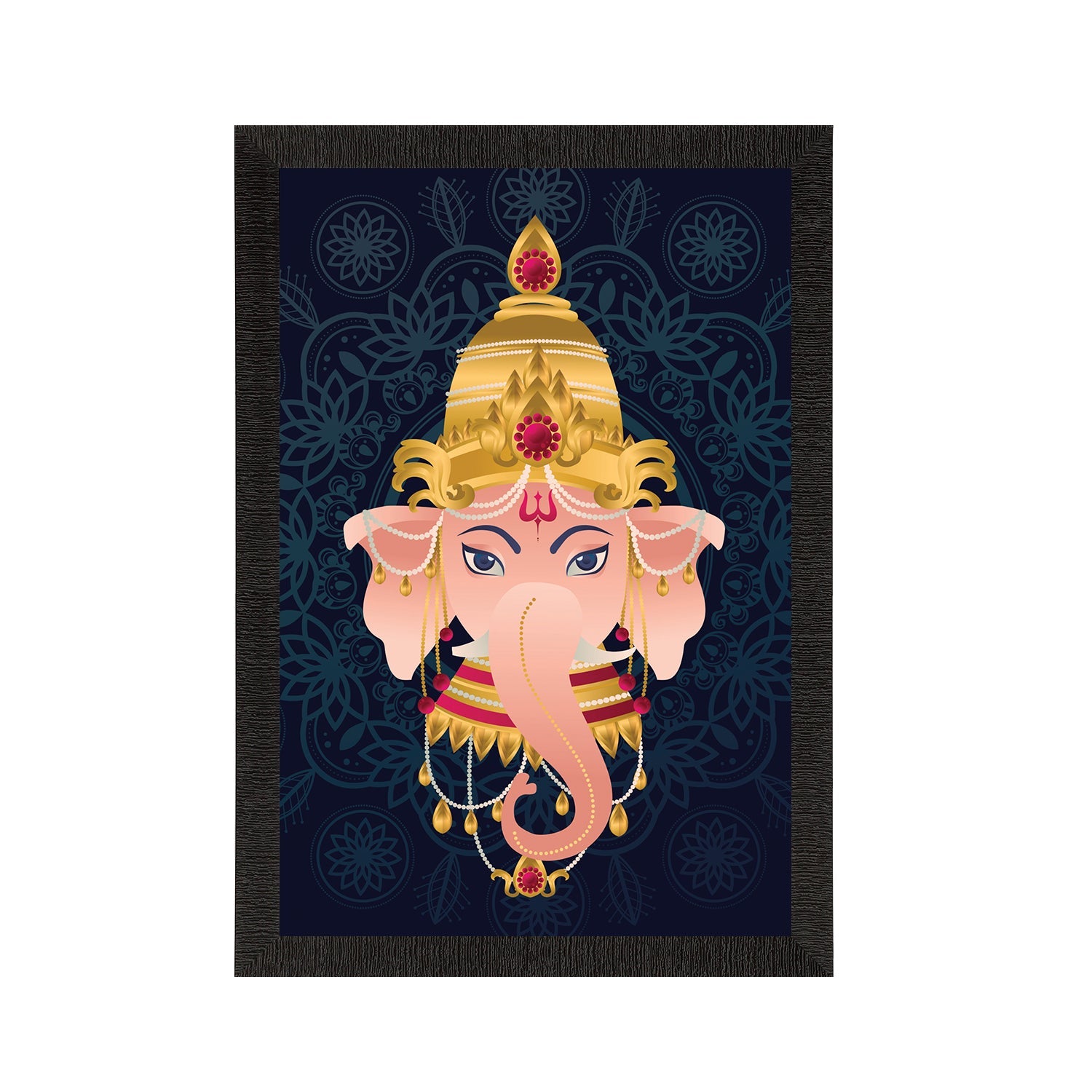 Lord Ganesha Satin Matt Texture UV Art Painting Kafalo