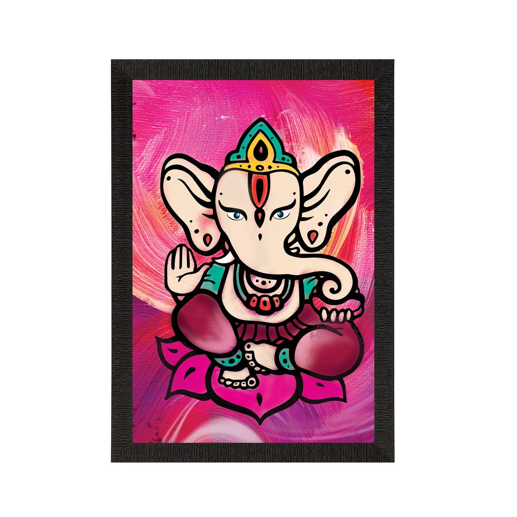 Lord Ganesha Satin Matt Texture UV Art Painting Kafalo