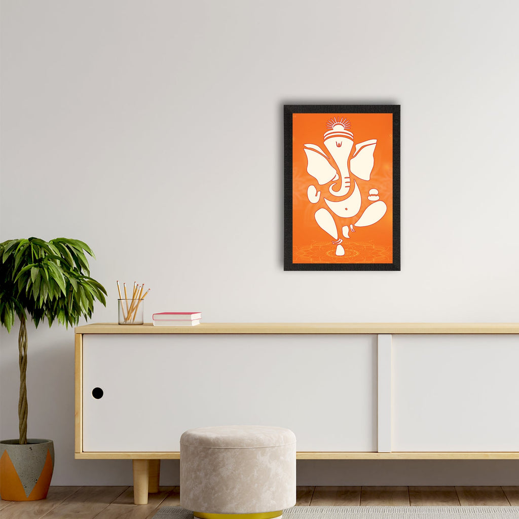 Lord Ganesha Satin Matt Texture UV Art Painting Kafalo