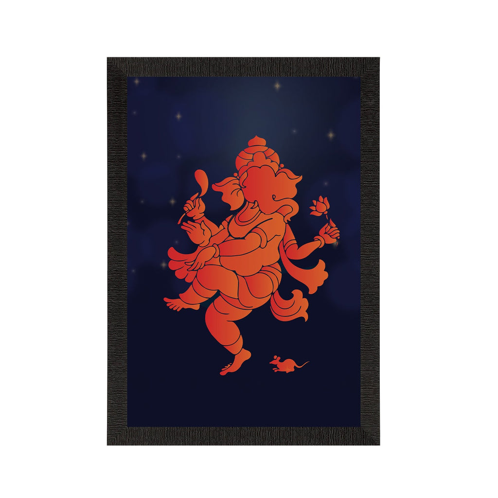 Lord Ganesha Satin Matt Texture UV Art Painting Kafalo