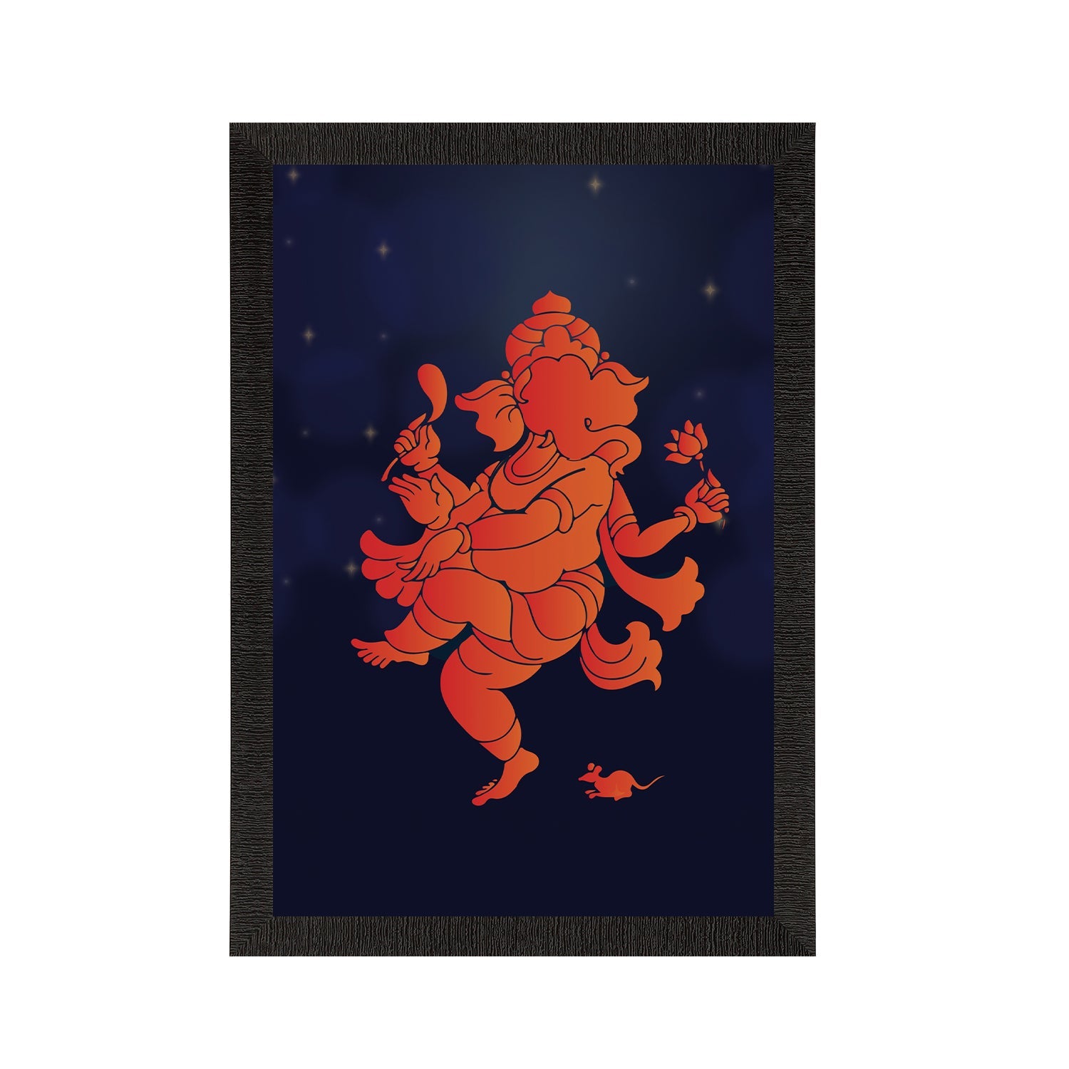 Lord Ganesha Satin Matt Texture UV Art Painting Kafalo