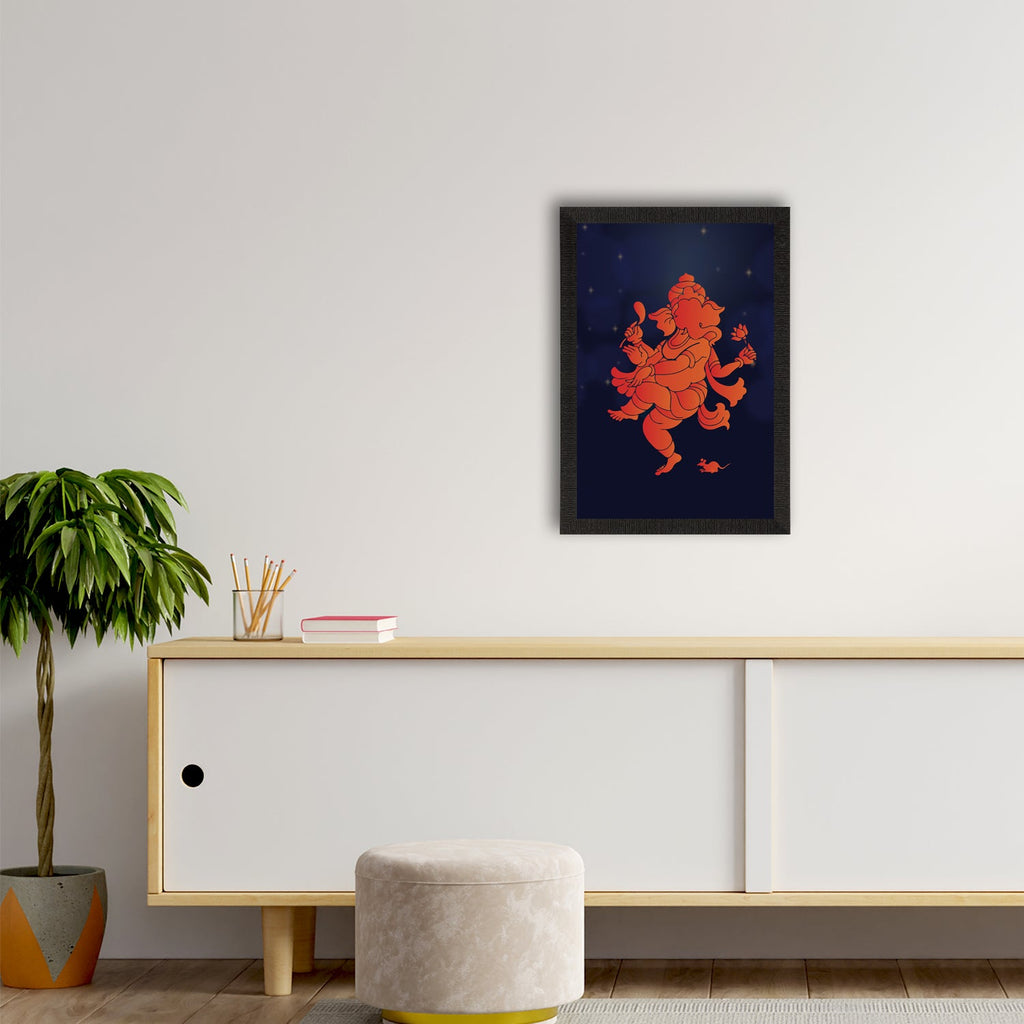 Lord Ganesha Satin Matt Texture UV Art Painting Kafalo