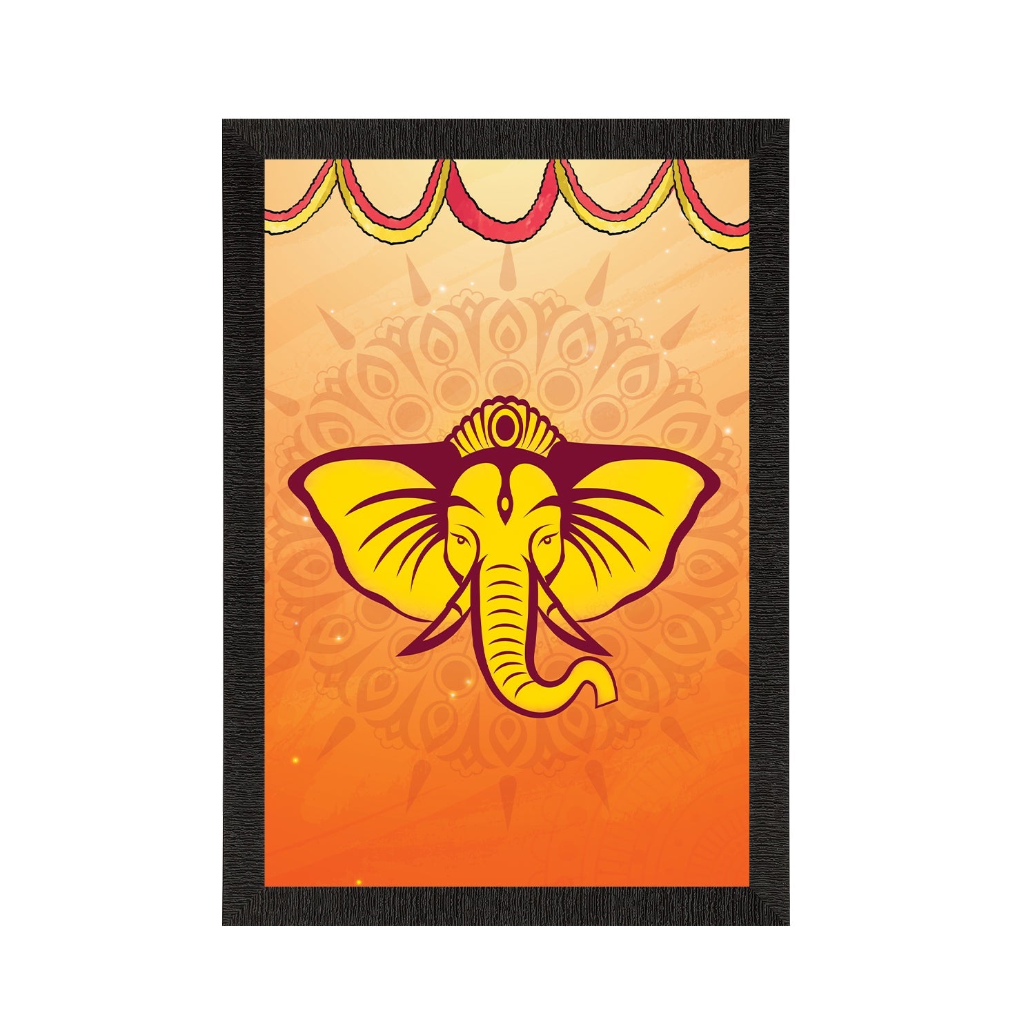 Lord Ganesha Satin Matt Texture UV Art Painting Kafalo