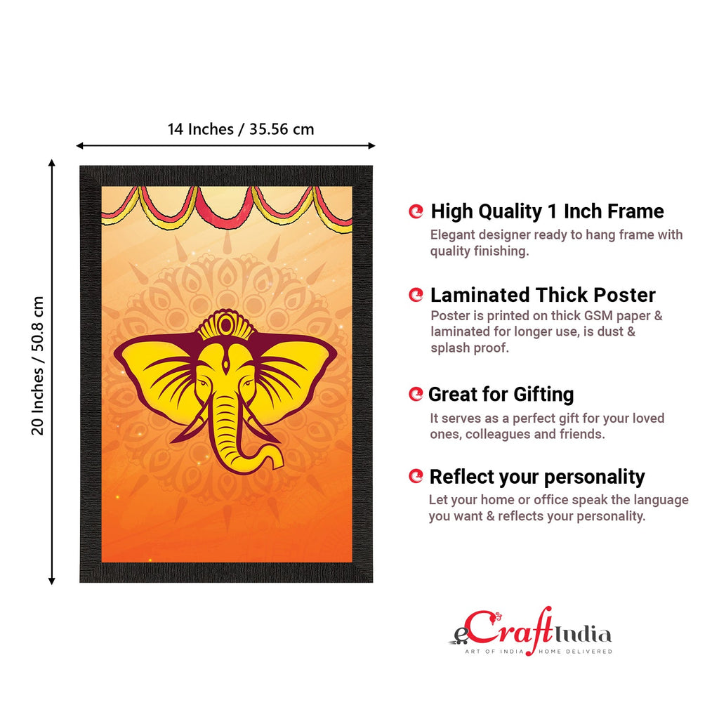 Lord Ganesha Satin Matt Texture UV Art Painting Kafalo