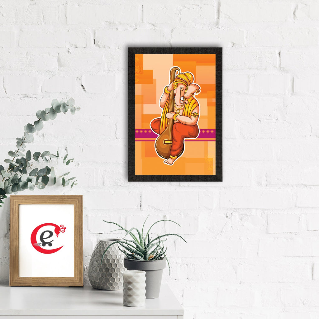 Lord Ganesha Satin Matt Texture UV Art Painting Kafalo