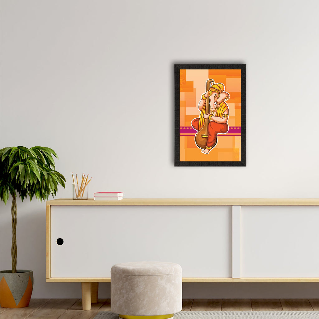 Lord Ganesha Satin Matt Texture UV Art Painting Kafalo