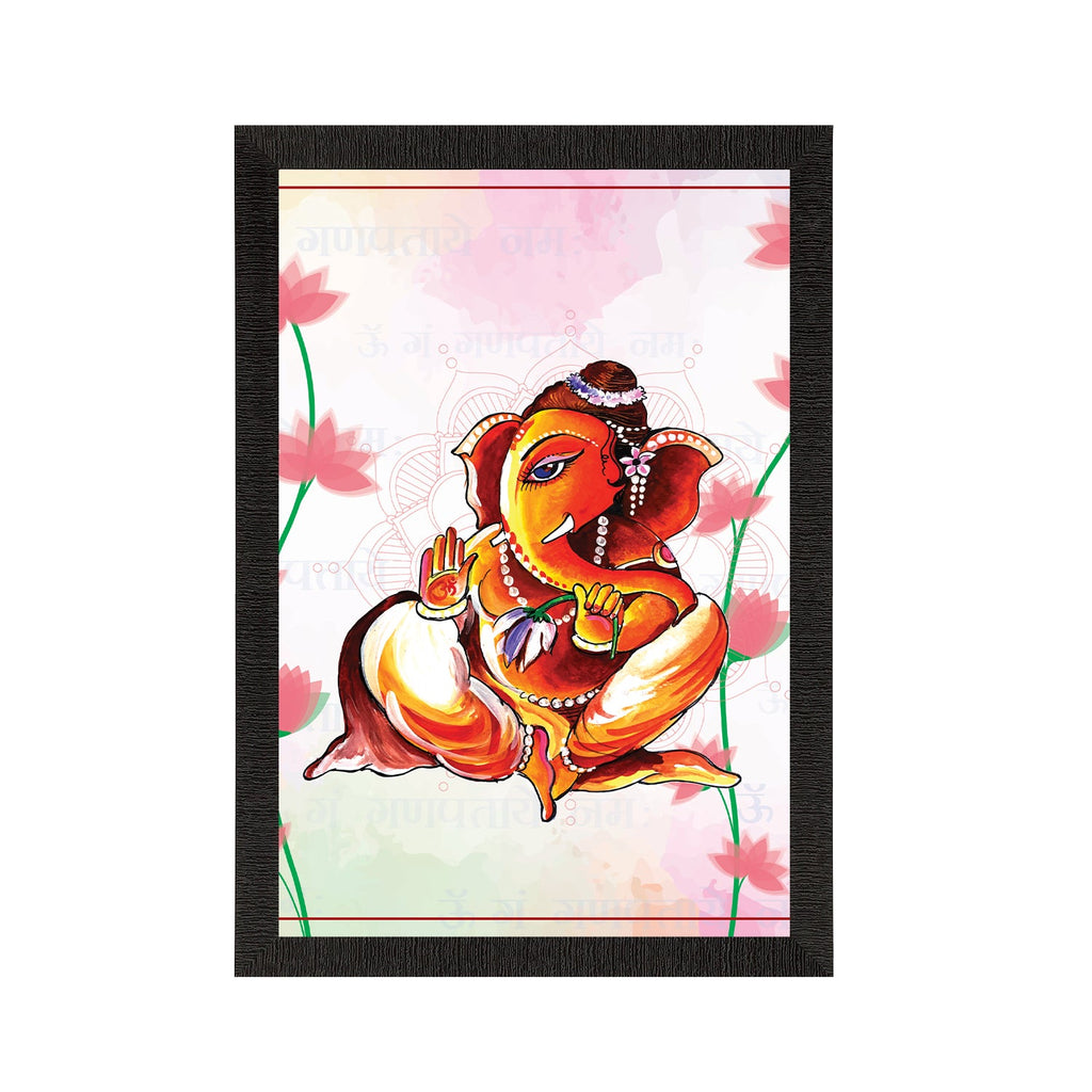 Lord Ganesha Satin Matt Texture UV Art Painting Kafalo