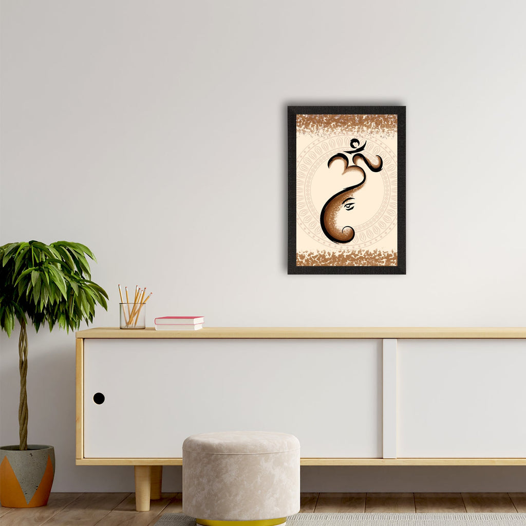 Lord Ganesha Satin Matt Texture UV Art Painting Kafalo