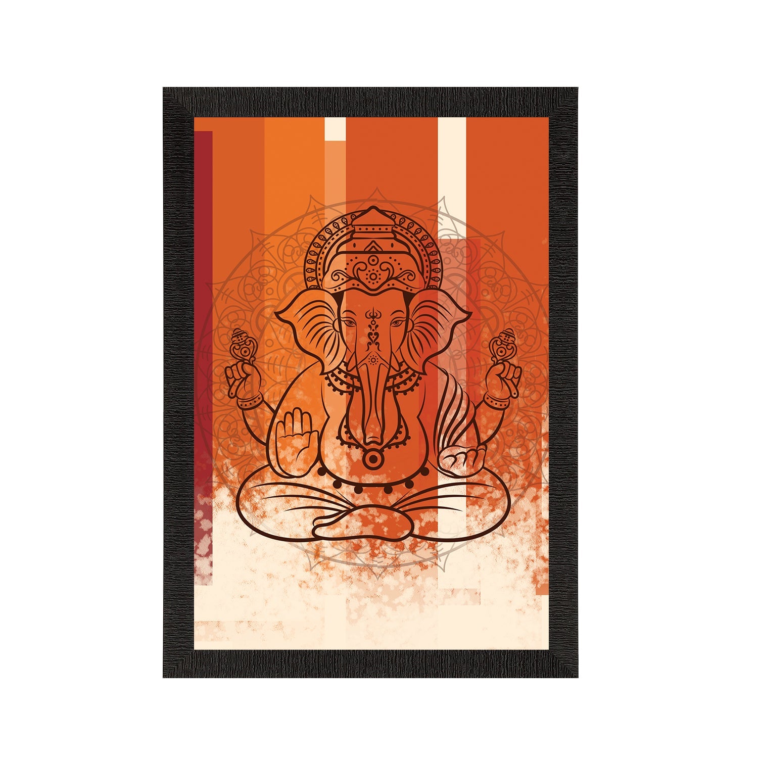 Lord Ganesha Satin Matt Texture UV Art Painting Kafalo