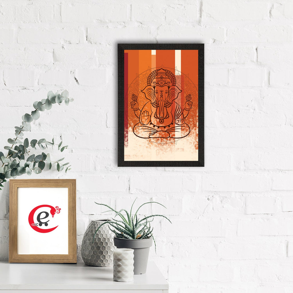 Lord Ganesha Satin Matt Texture UV Art Painting Kafalo