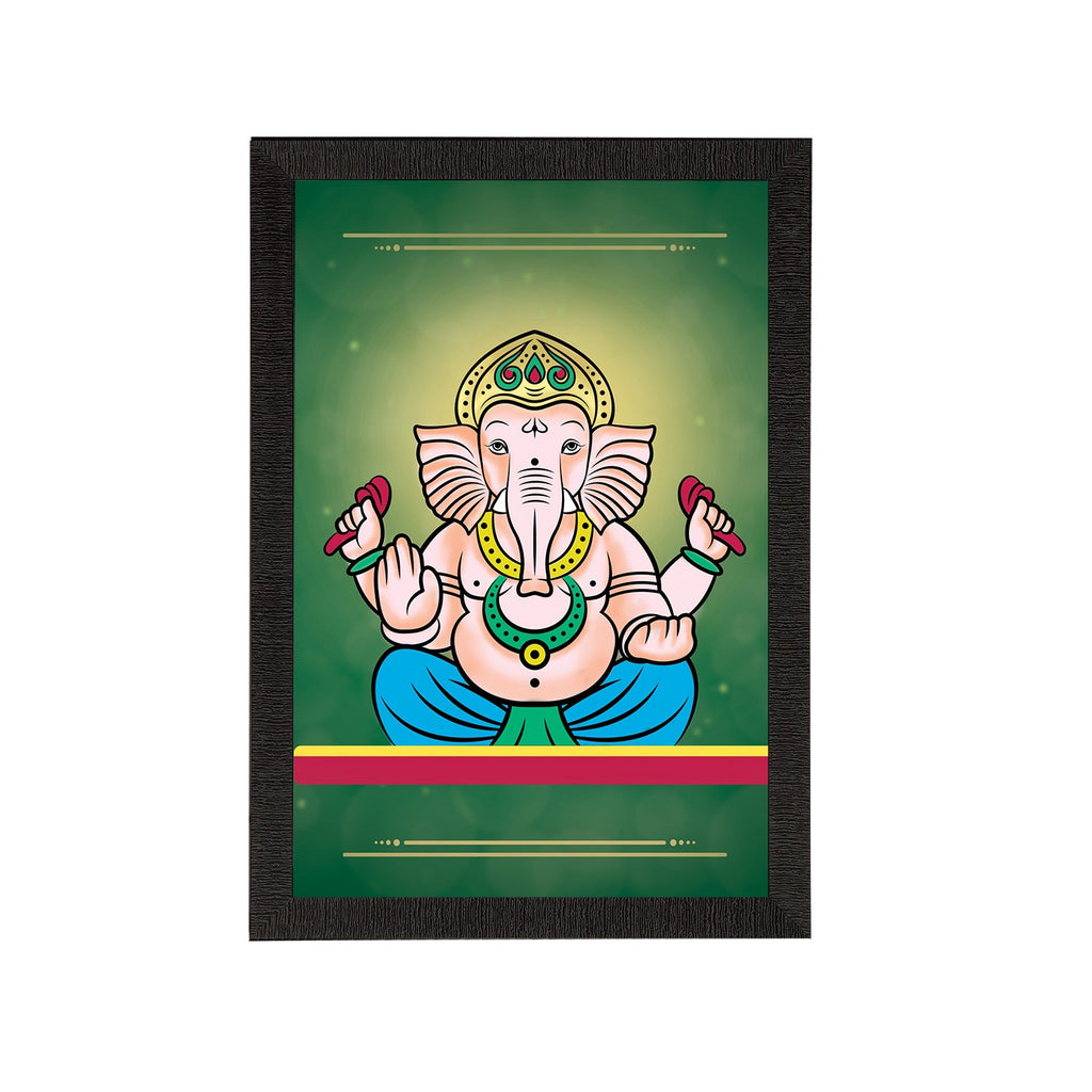 Lord Ganesha Satin Matt Texture UV Art Painting Kafalo