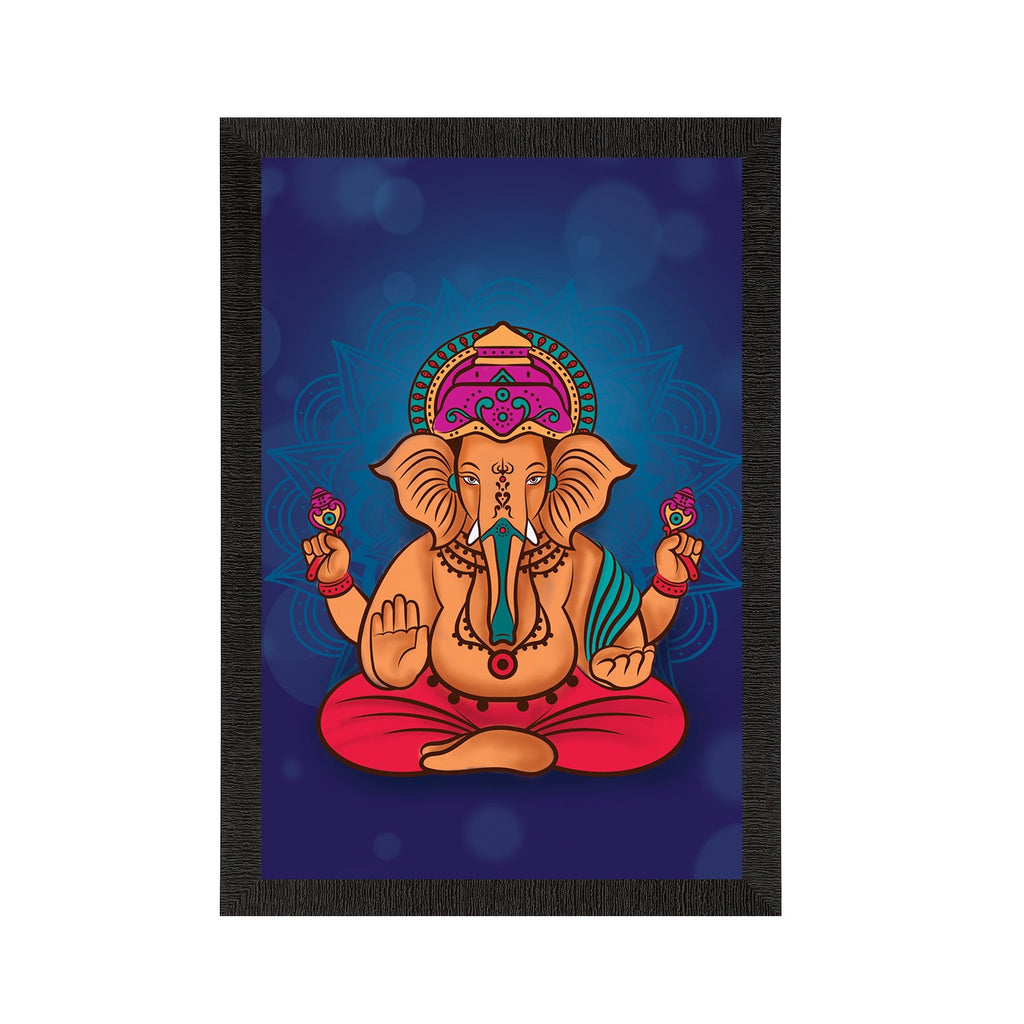 Lord Ganesha Satin Matt Texture UV Art Painting Kafalo