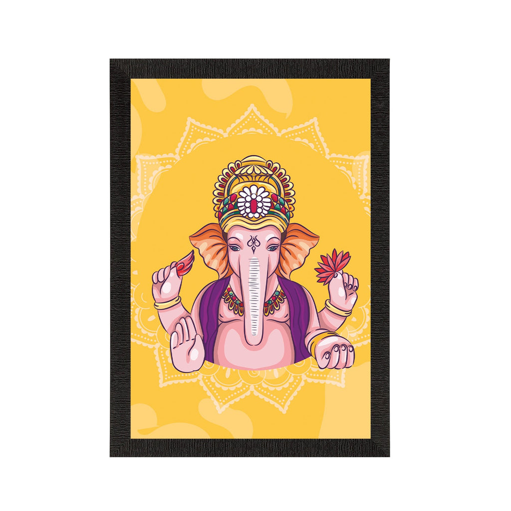 Lord Ganesha Satin Matt Texture UV Art Painting Kafalo