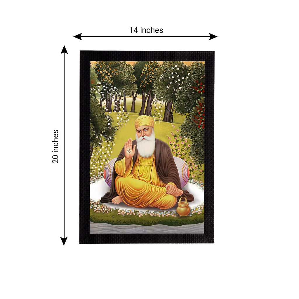 Shri Guru Nanak Dev Ji Painting Digital Printed Religious Wall Art Kafalo