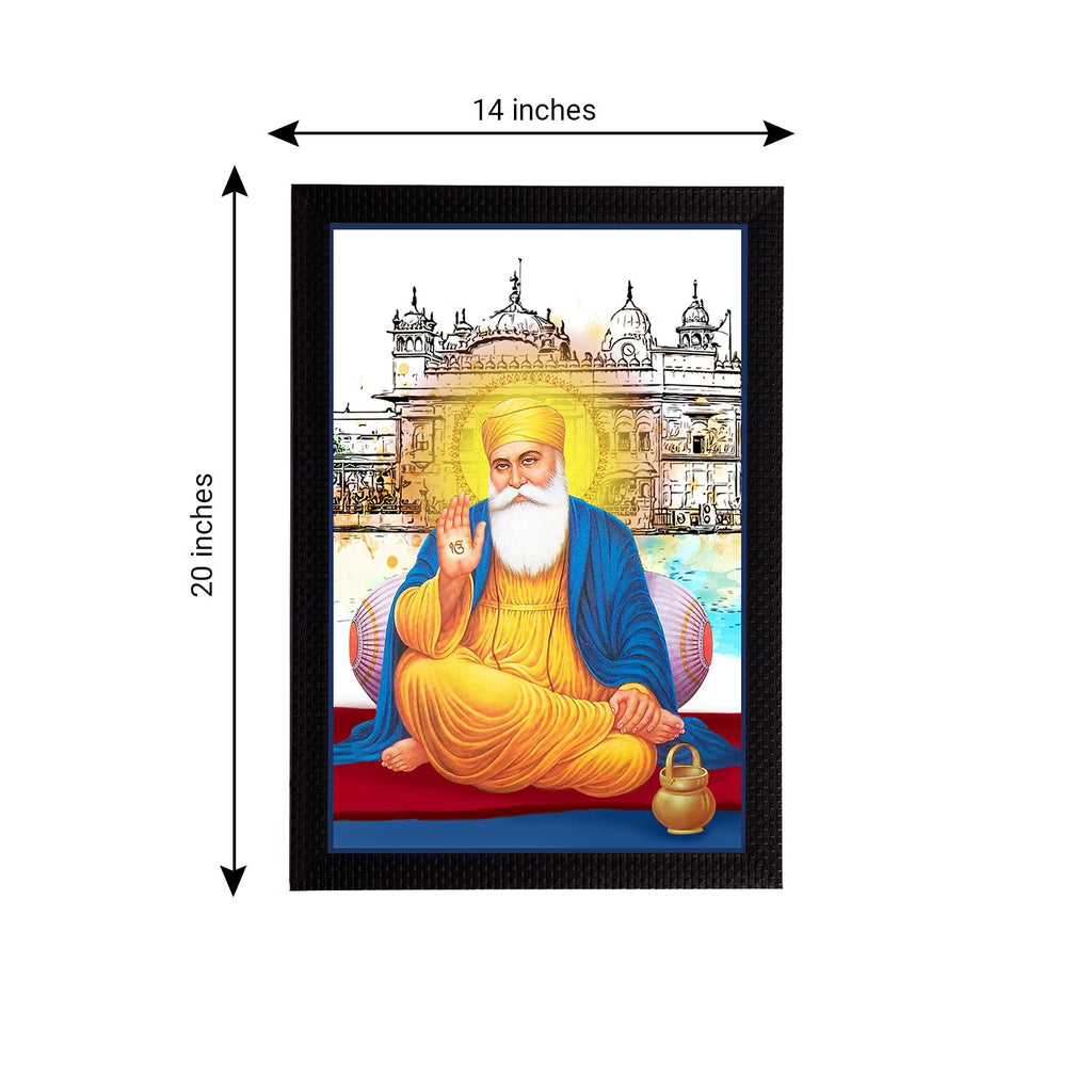 Guru Nanak Sahib Satin Matt Texture UV Art Painting Kafalo