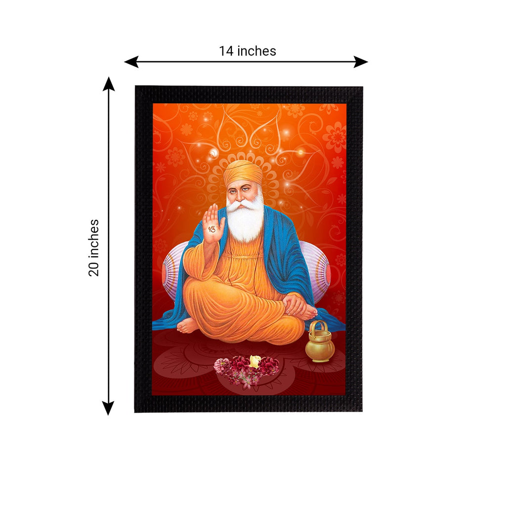 Shri Guru Nanak Dev Ji Painting Digital Printed Religious Wall Art Kafalo