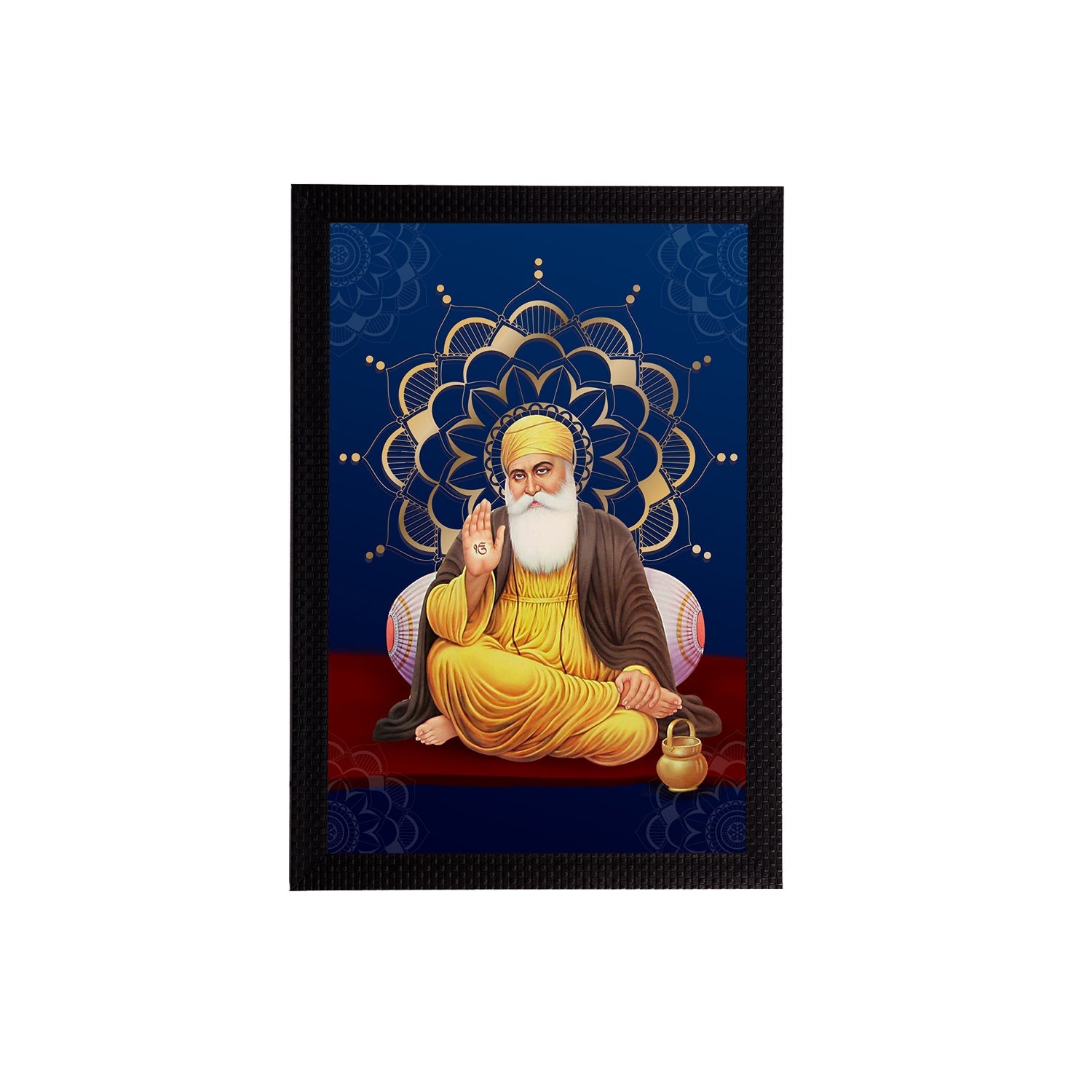 Shri Guru Nanak Dev Ji Painting Digital Printed Religious Wall Art Kafalo