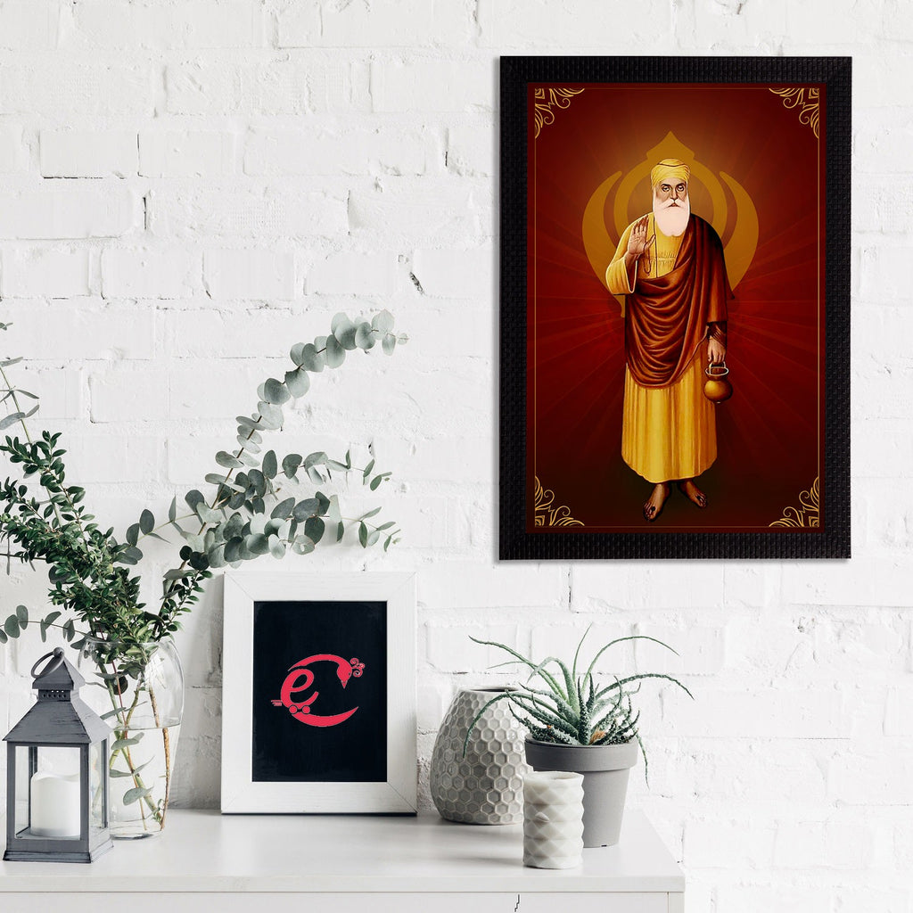 Shri Guru Nanak Dev Ji Painting Digital Printed Religious Wall Art Kafalo
