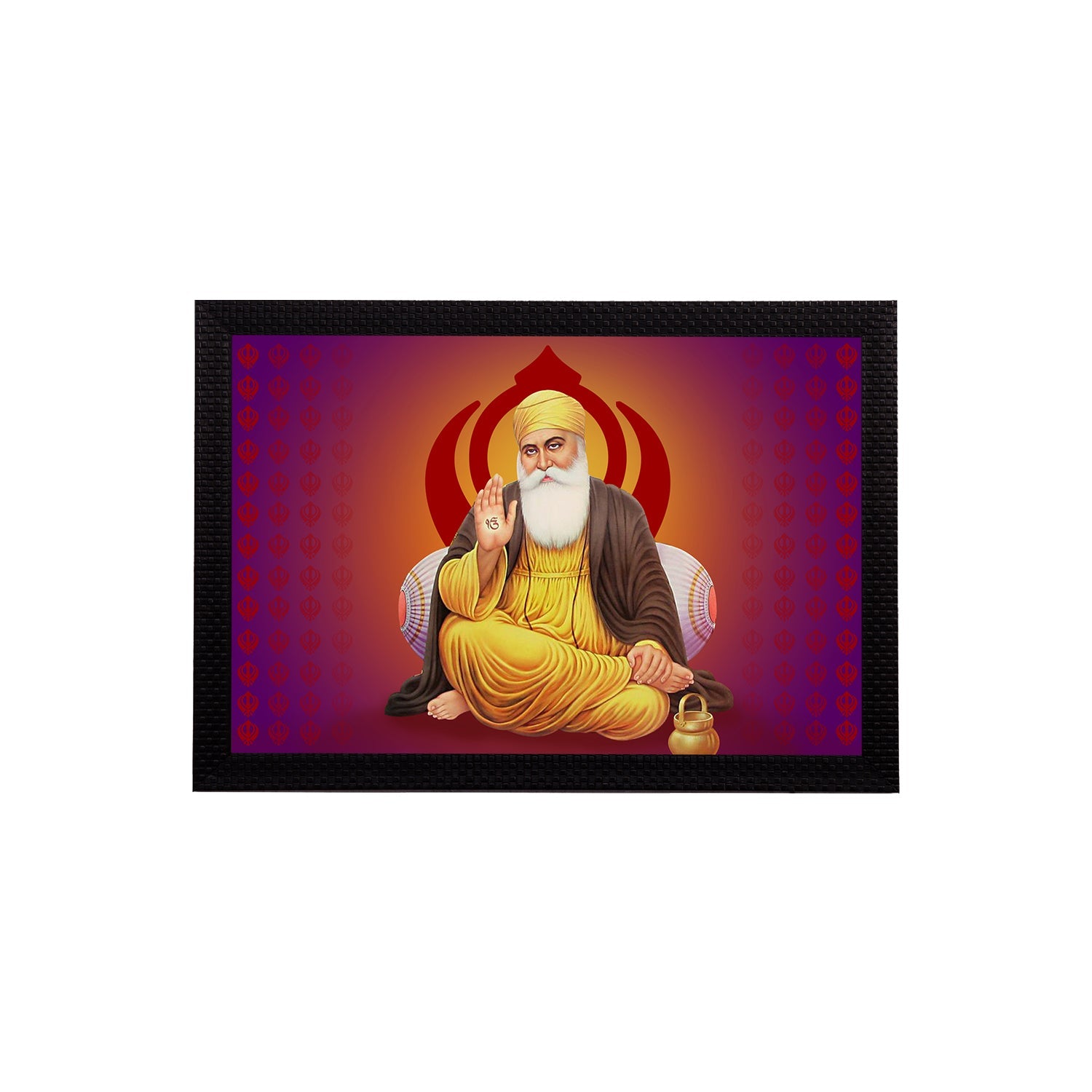 Shri Guru Nanak Dev Ji Painting Digital Printed Religious Wall Art Kafalo