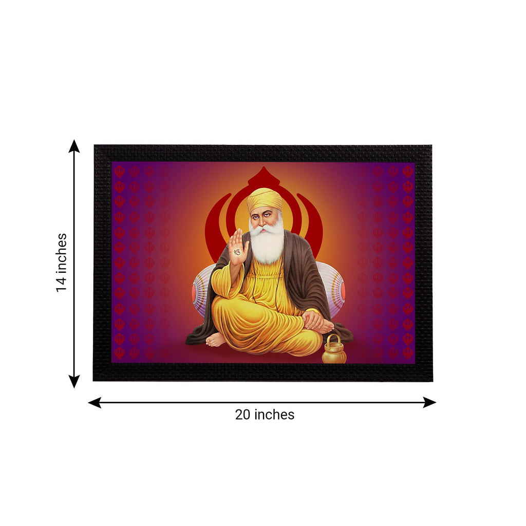 Shri Guru Nanak Dev Ji Painting Digital Printed Religious Wall Art Kafalo