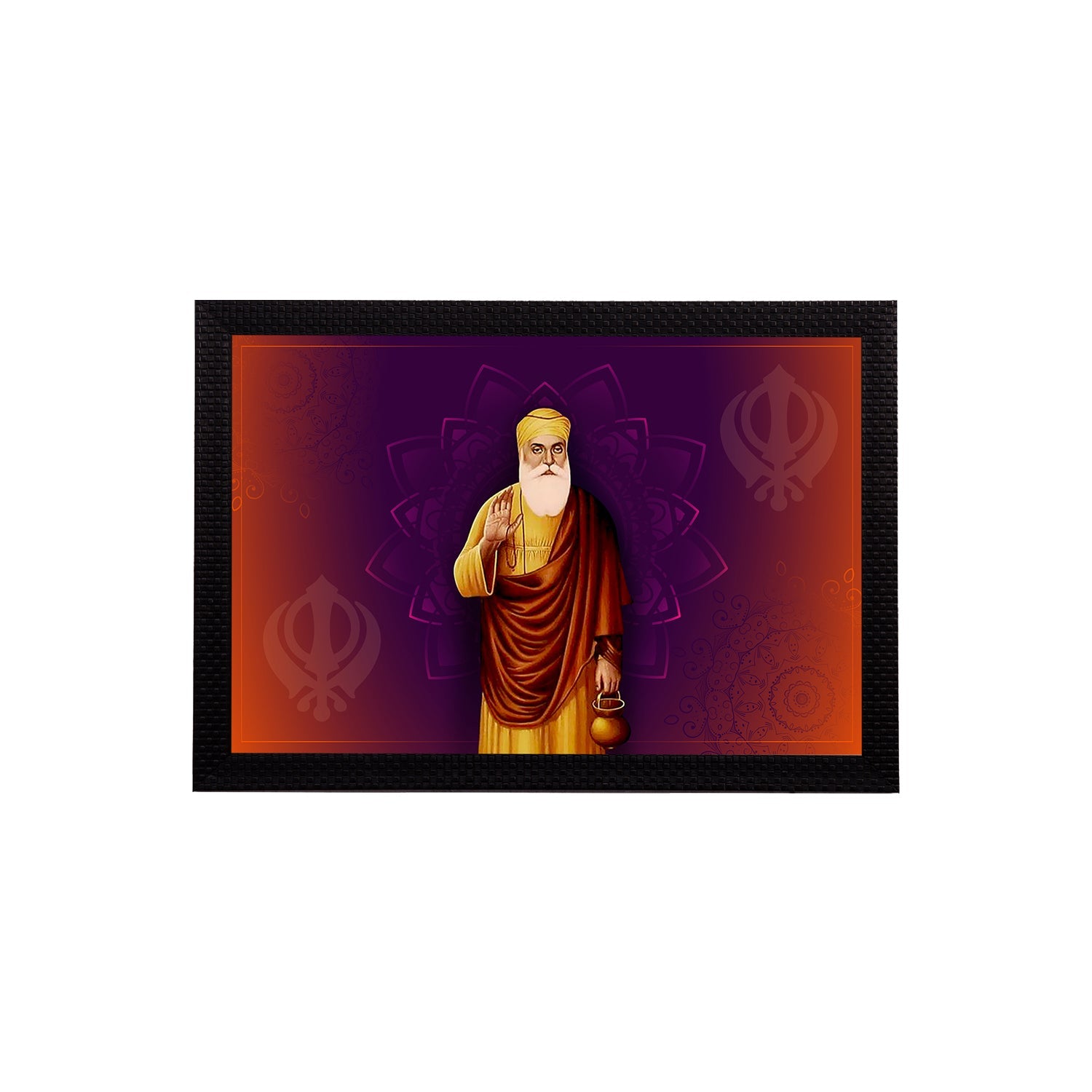 Shri Guru Nanak Dev Ji Painting Digital Printed Religious Wall Art Kafalo
