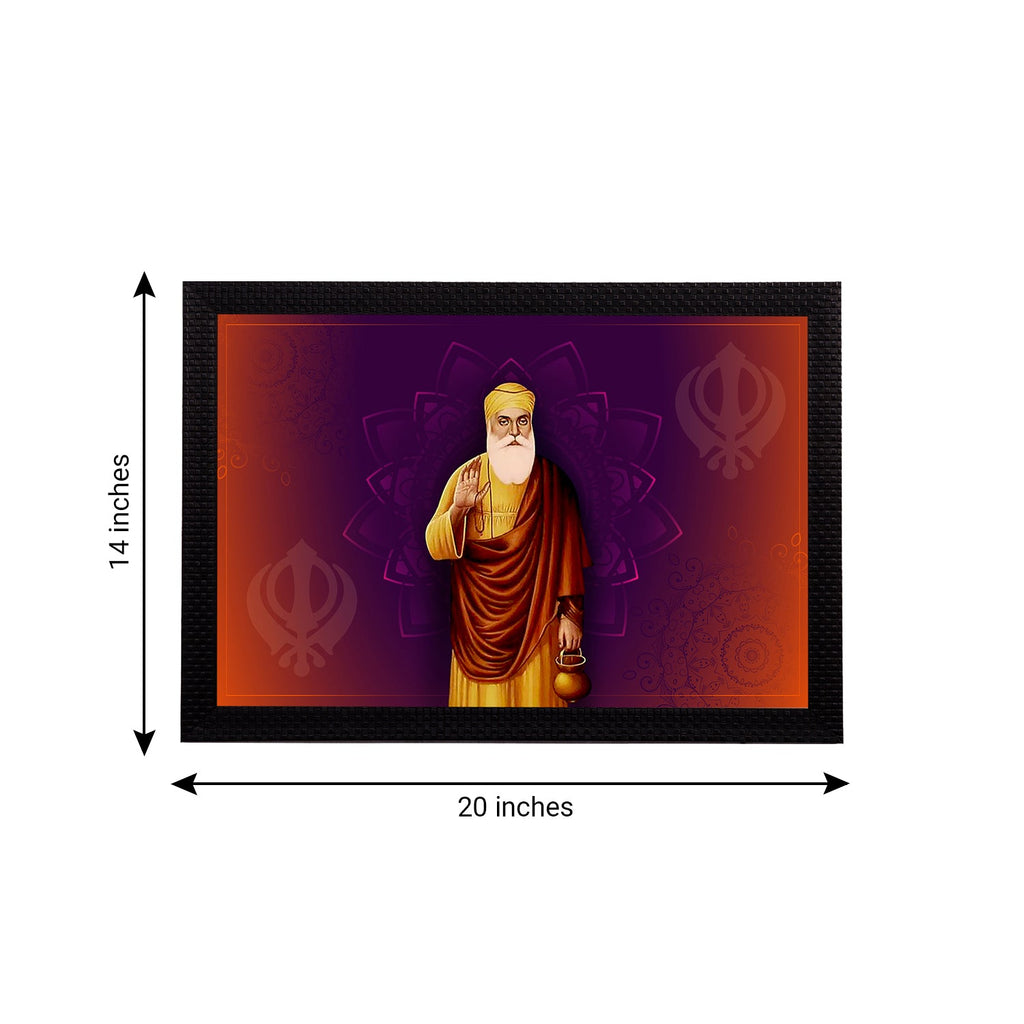 Shri Guru Nanak Dev Ji Painting Digital Printed Religious Wall Art Kafalo