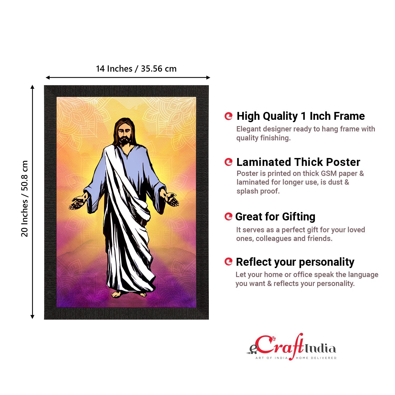 Jesus Christ Painting Digital Printed Religious Wall Art Kafalo