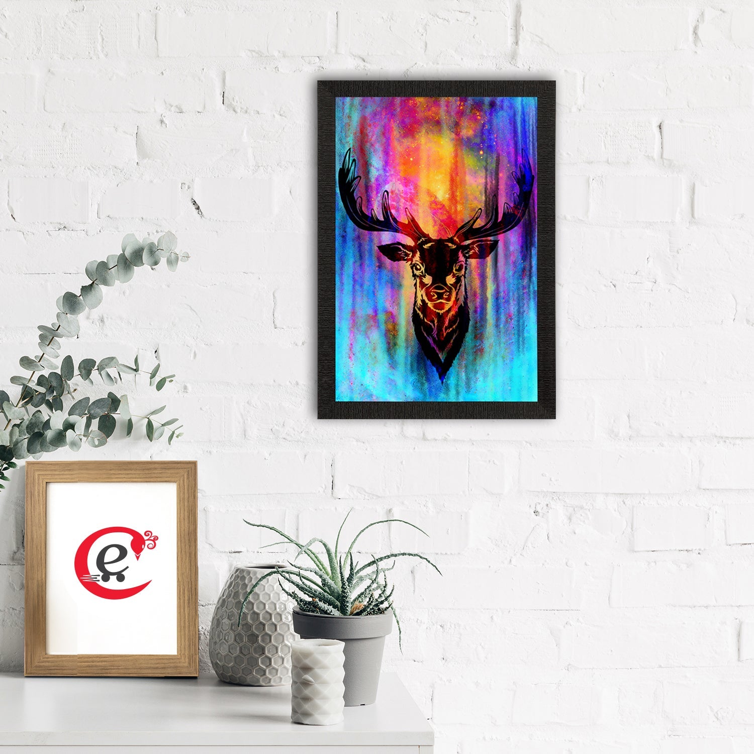 Reindeer Satin Matt Texture UV Art Painting Kafalo
