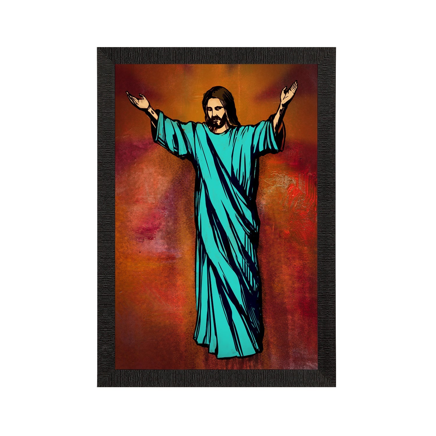 Jesus Christ Painting Digital Printed Religious Wall Art Kafalo