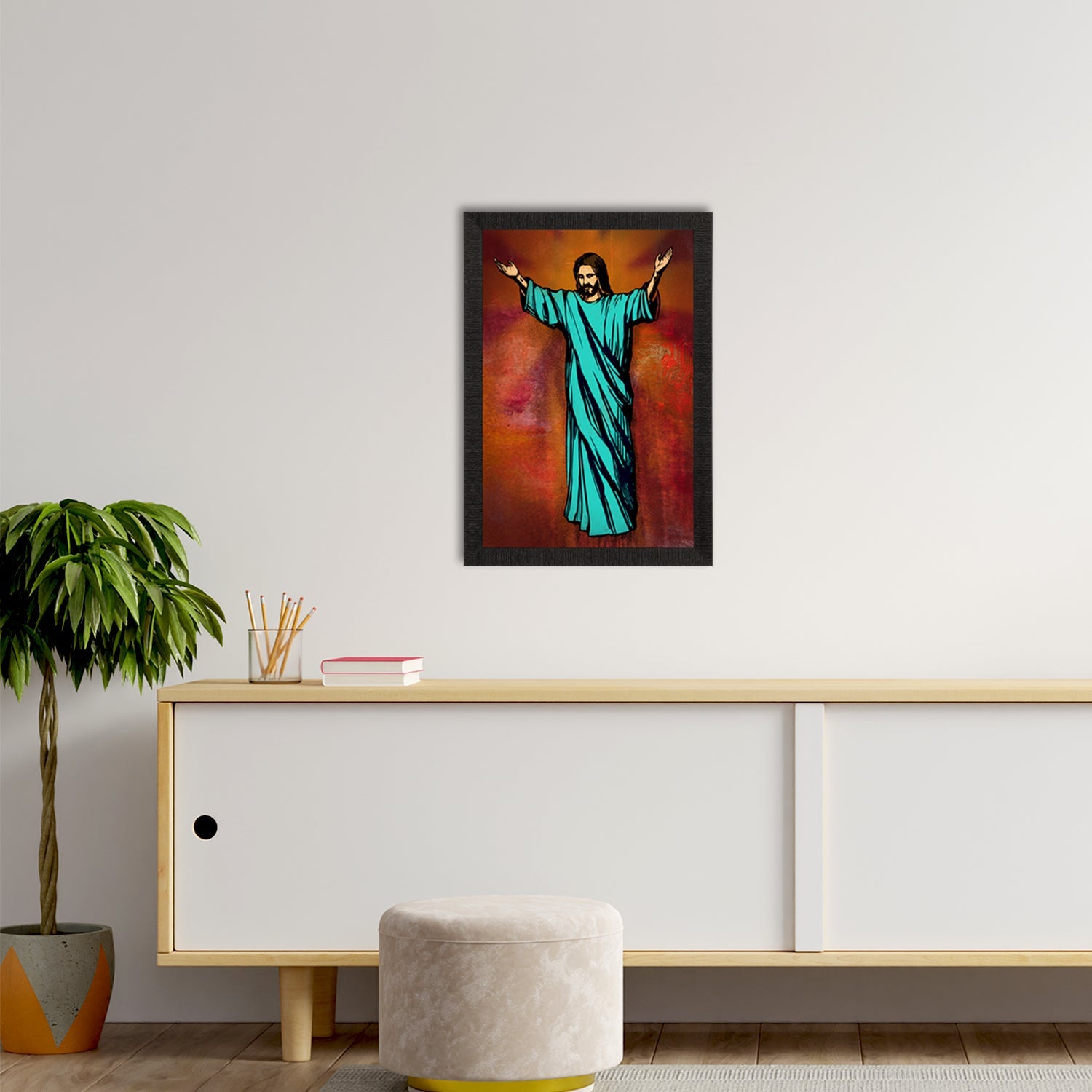 Jesus Christ Painting Digital Printed Religious Wall Art Kafalo