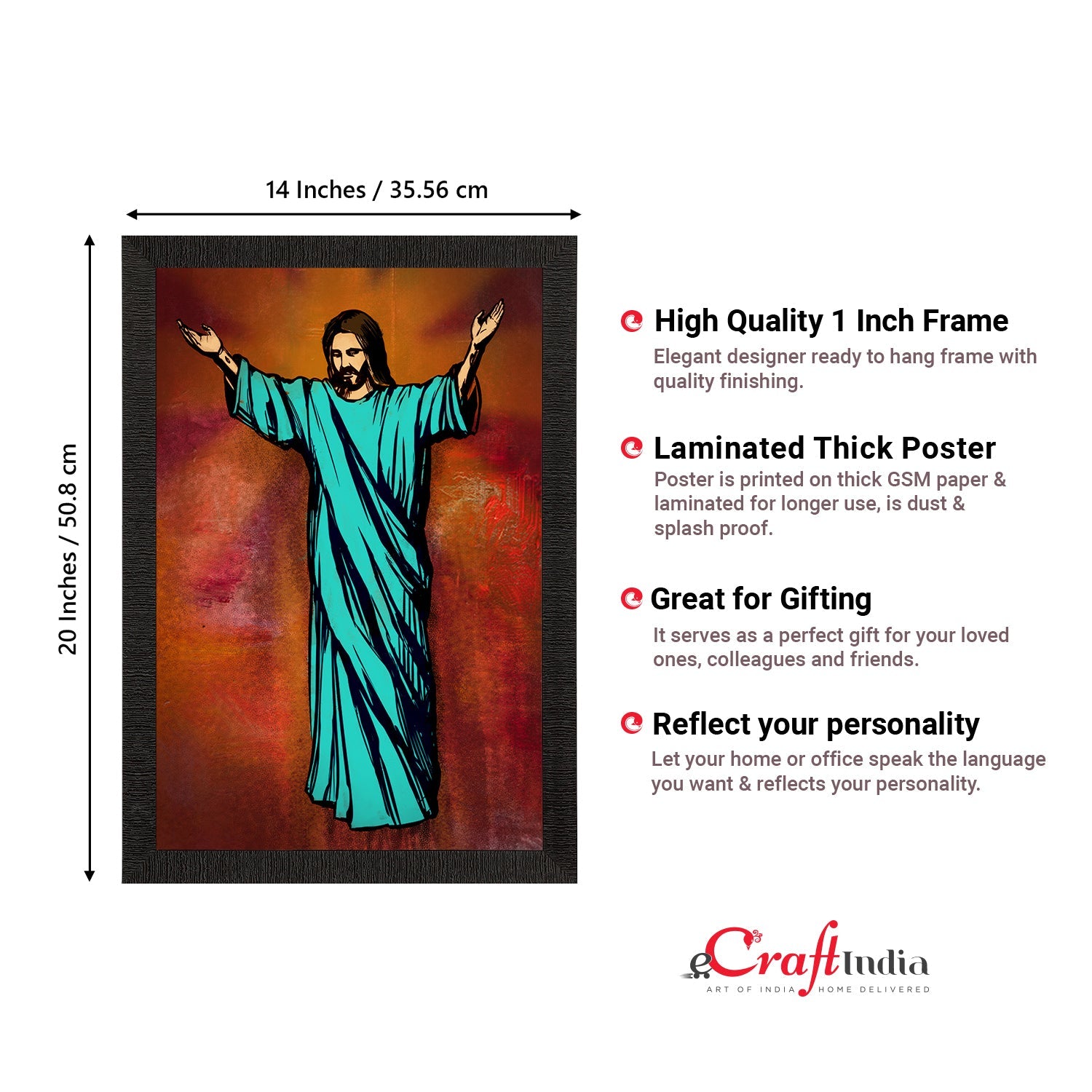 Jesus Christ Painting Digital Printed Religious Wall Art Kafalo