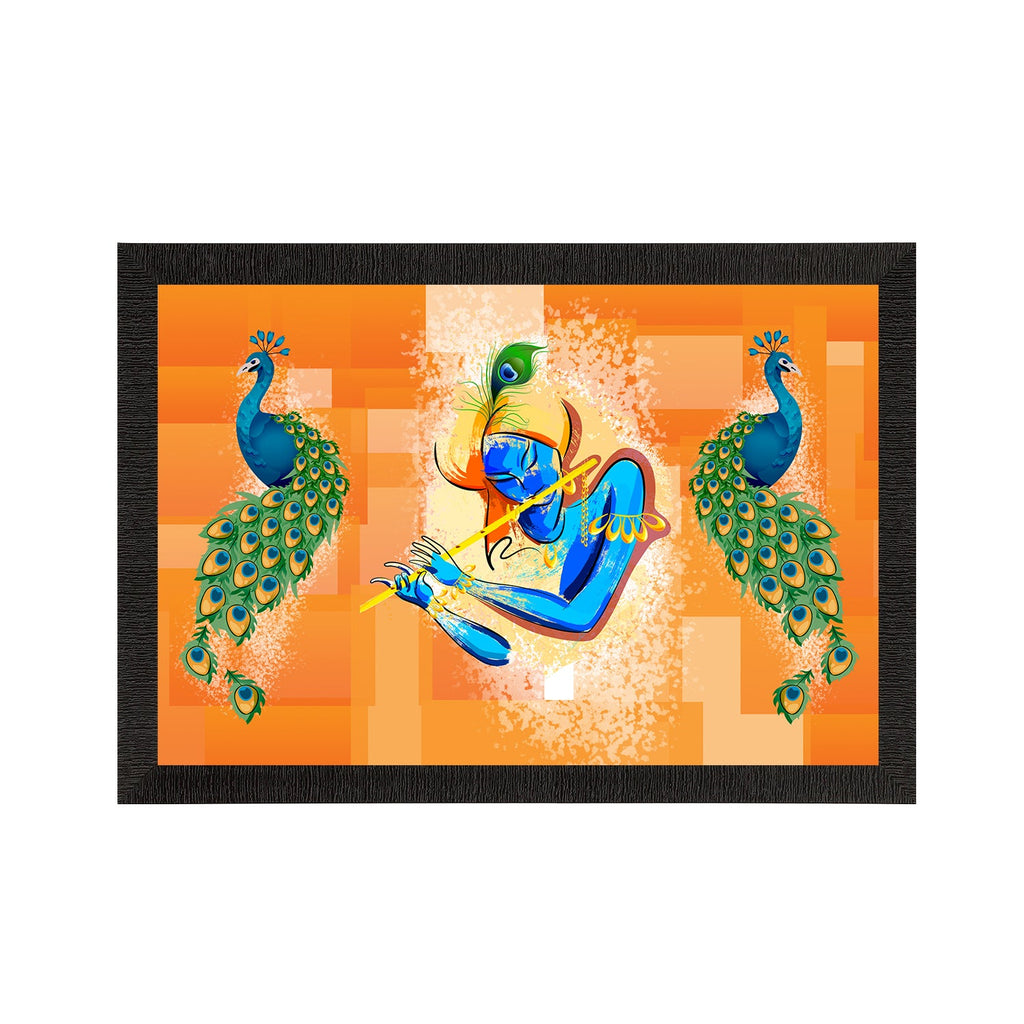Lord Krishna Satin Matt Texture UV Art Painting Kafalo