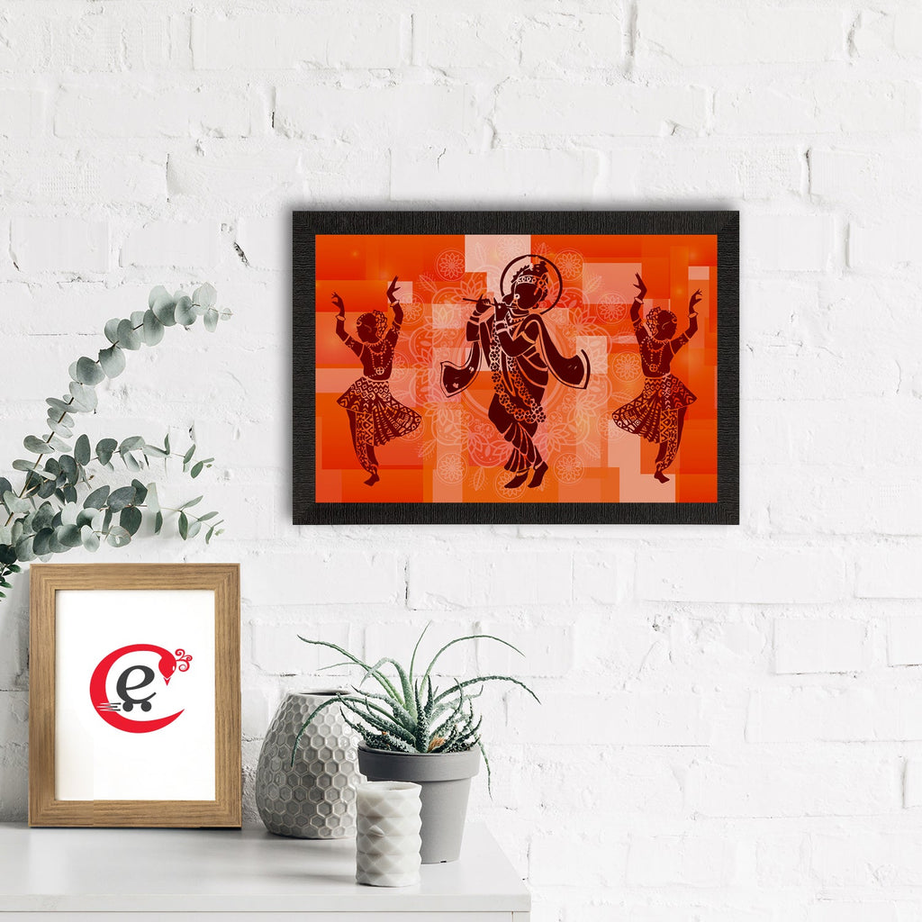 Lord Krishna Satin Matt Texture UV Art Painting Kafalo