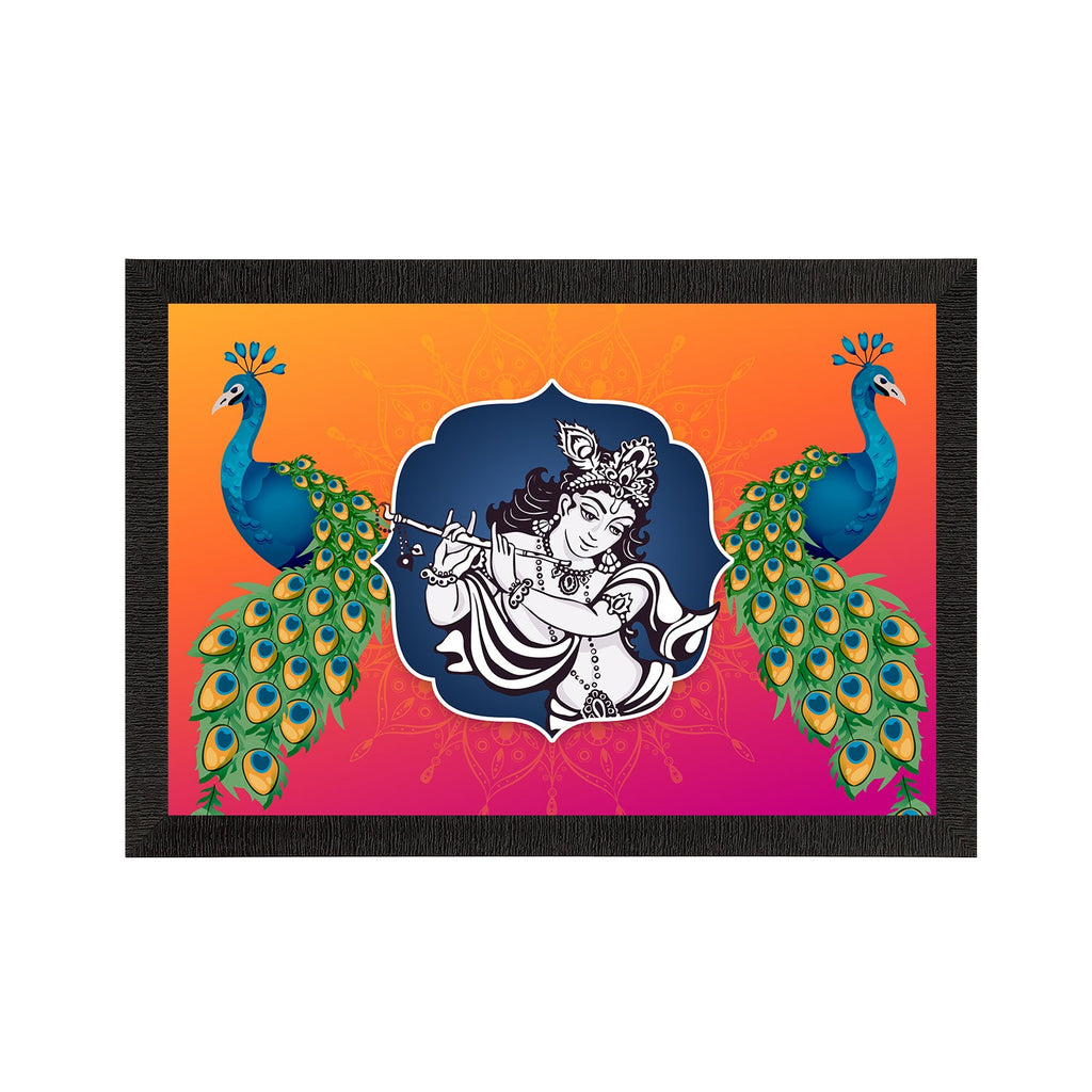 Lord Krishna Satin Matt Texture UV Art Painting Kafalo