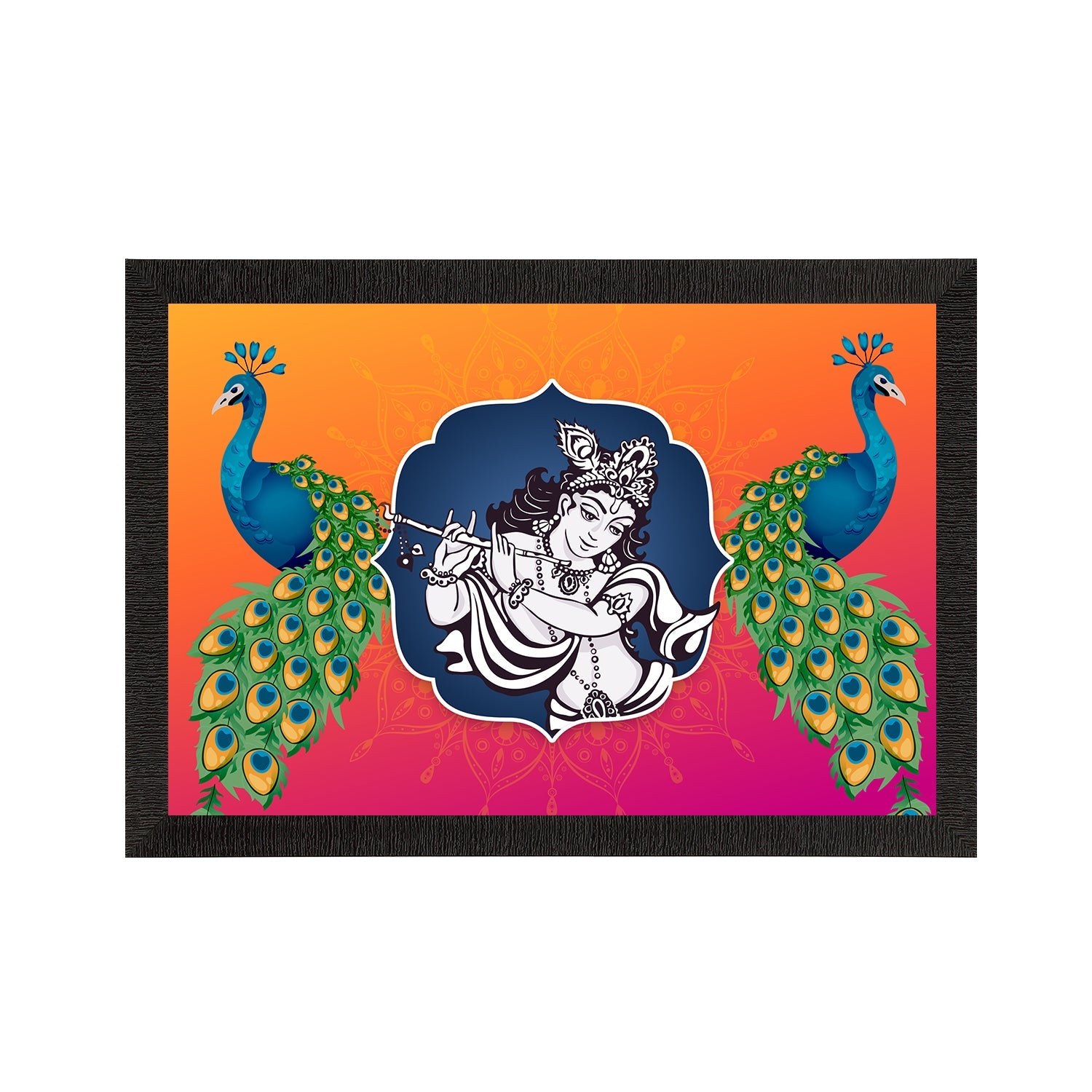 Lord Krishna Satin Matt Texture UV Art Painting Kafalo