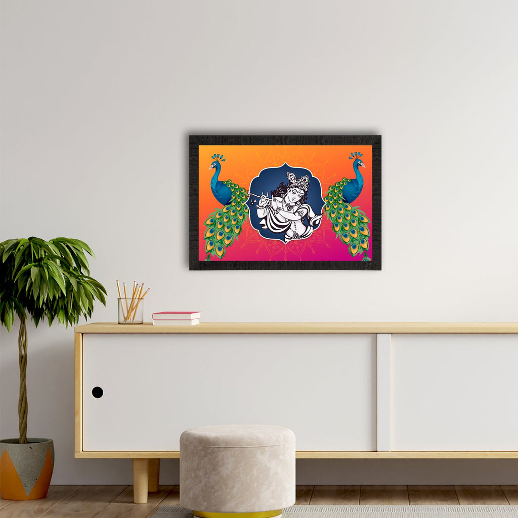 Lord Krishna Satin Matt Texture UV Art Painting Kafalo