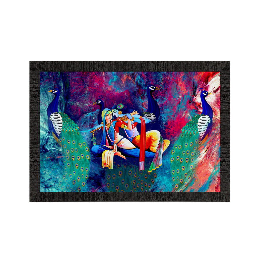 Lord Krishna Satin Matt Texture UV Art Painting Kafalo