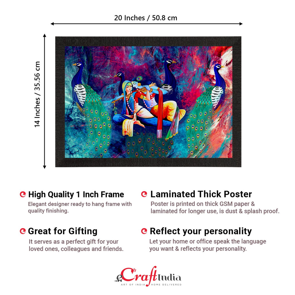 Lord Krishna Satin Matt Texture UV Art Painting Kafalo