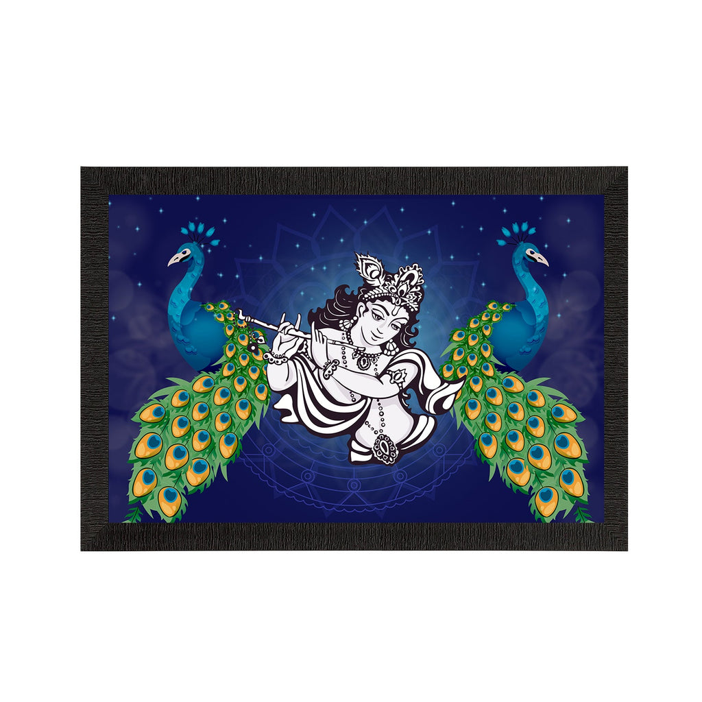 Lord Krishna Satin Matt Texture UV Art Painting Kafalo
