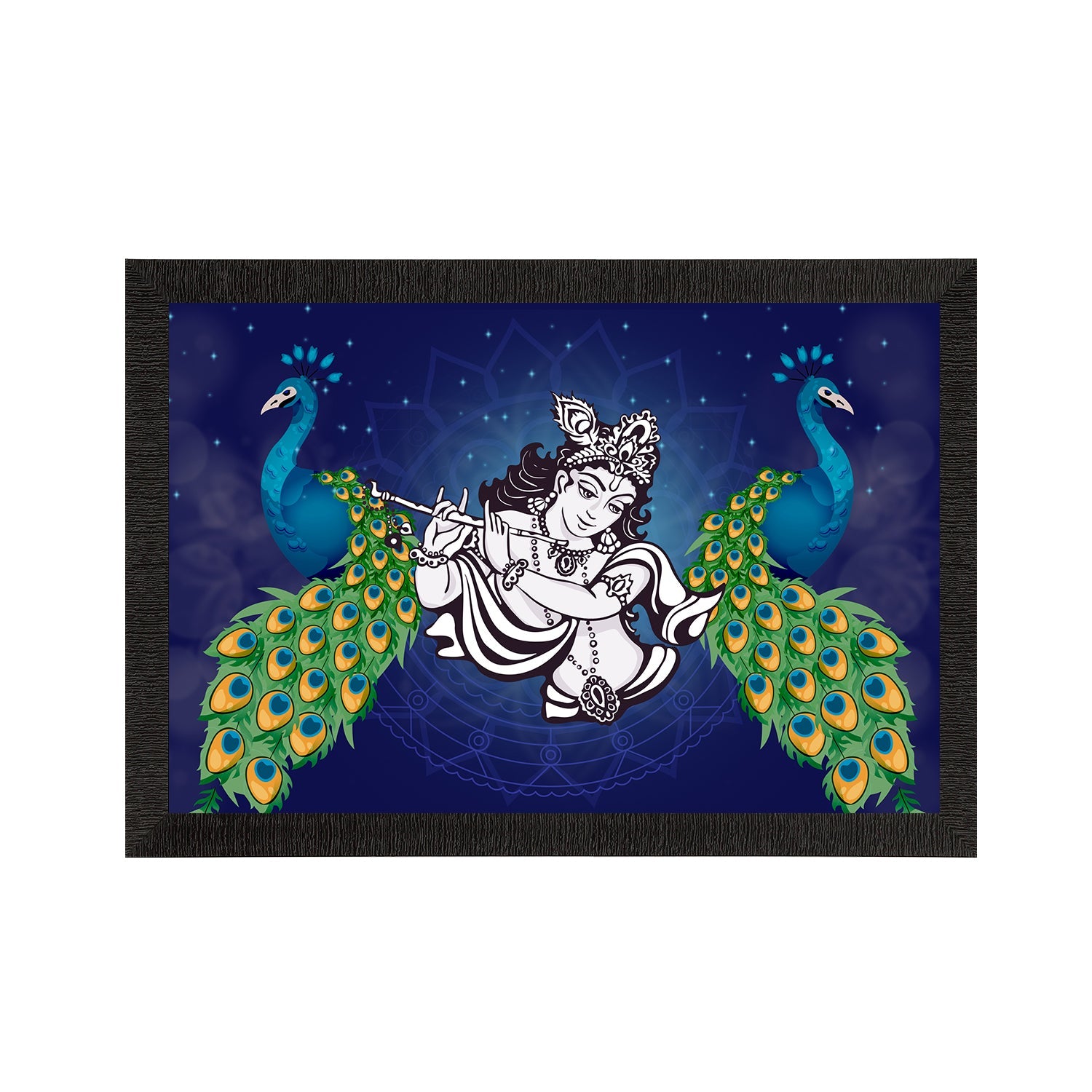Lord Krishna Satin Matt Texture UV Art Painting Kafalo