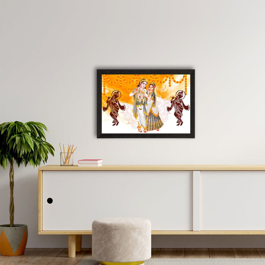 Radha Krishna Painting Digital Printed Religious Wall Art Kafalo