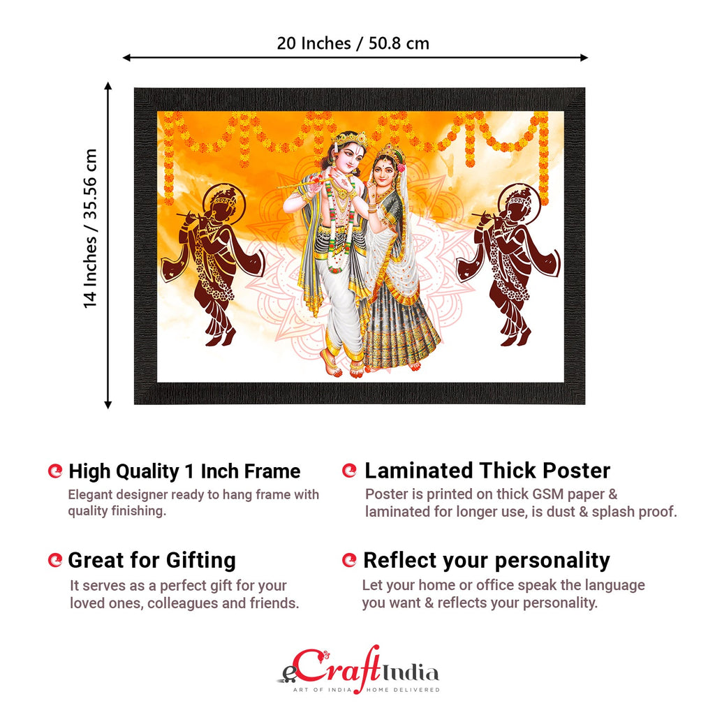 Radha Krishna Painting Digital Printed Religious Wall Art Kafalo