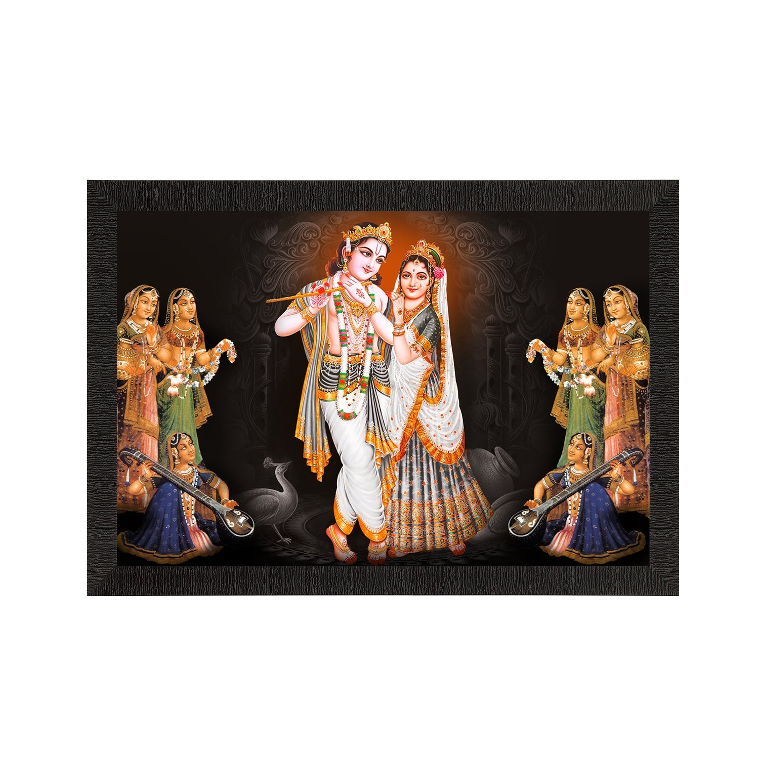 Lord Krishna Satin Matt Texture UV Art Painting Kafalo